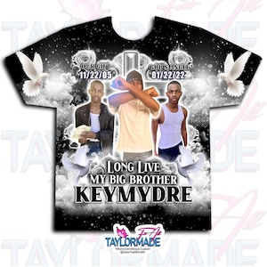 Custom/Personalized 3D Picture Memorial/RIP In Loving Memory, Remembrance Shirt, All Over Front Print, RIP Shirt, Grief, Mourning,