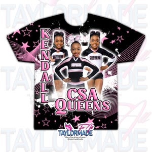 Custom/Personalized 3D Sports/Dance/School Sublimation Over Print Shirts, Front Design, Picture shirt