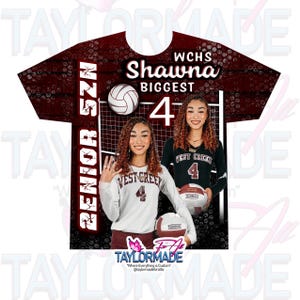 Custom/Personalized 3D Sports Volleyball/School Sublimation All Over Print Shirts, Front Design, Picture/face shirt