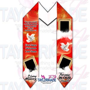 Personalized Memorial/RIP Stole, RIP Stole/Sash