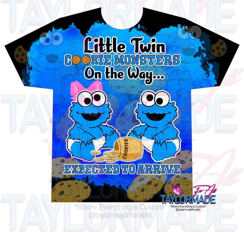 Cookie Monster Baby Shower Shirt Cookie Monster All Over Etsy
