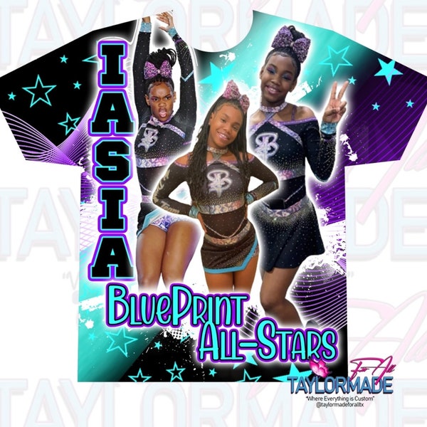 Custom/Personalized 3D Sports/Dance/School Sublimation Over Print Shirts, Front Design, Picture shirt