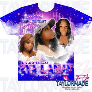 Custom/Personalized Heaven Gates 3D Memorial/RIP In Loving Memory, Remembrance Shirt, All Over Front Print, RIP Shirt, Grief, Mourning,