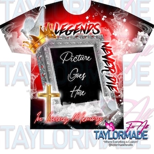 Custom/Personalized 3D Memorial/RIP In Loving Memory, Remembrance Shirt, All Over Front Print, RIP Shirt, Grief, Mourning,