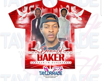 Custom/Personalized 3D Memorial/RIP In Loving Memory, Remembrance Shirt, All Over Front Print, RIP Shirt, Grief, Mourning,