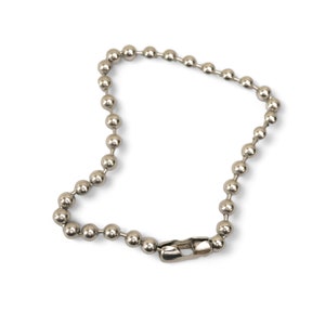 Stainless steel oversized giant ball chain bauble choker WORCESTER image 1