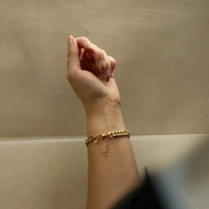 Tarnish proof / Safety-Chain Bracelet SAINT-TROPEZ Gold image 3