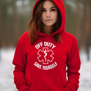 Off duty save yourself hoodie cheap