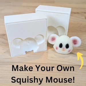 Forma DIY Squishy Mouse | 2-częściowa forma do robienia Kawaii Squishy, Taba Squishies, zabawek Fidget Mice | Łatwa w użyciu | Doskonała do majsterkowania i rzemiosła