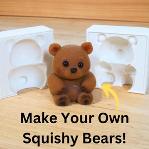 DIY Squishy Bear Mold | 2-Part Mold for Making Kawaii Squishy, Taba Squishies, Fidget Toys | Easy to Use | Great for DIY & Crafts