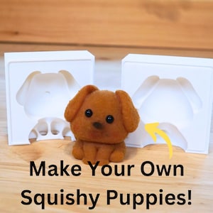 DIY Squishy Puppy Mold | 2-Part Mold for Making Kawaii Squishy, Taba Dog Squishies, Fidget Toys | Easy to Use | Great for DIY & Crafts