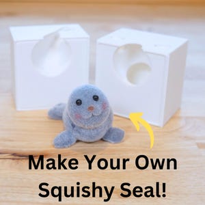 DIY Squishy Seal Mold | 2-Part Mold for Making Kawaii Squishy, Taba Sea Lion Squishies, Fidget Toys | Easy to Use | Great for DIY & Crafts