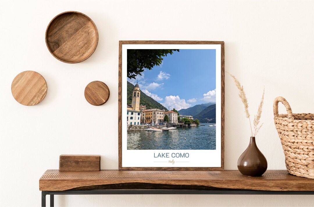 lake como italy travel poster art print (digital... Lake Como Italy Photo Poster, Travel Wall Art (digital File or Print ...