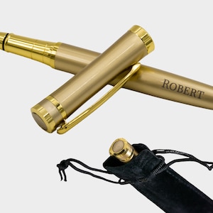 Pluma de lujo personalizada / Hermosa pluma de escritura grabada en oro / Regalo de agradecimiento para graduación, maestro, día del padre, enfermera, médico
