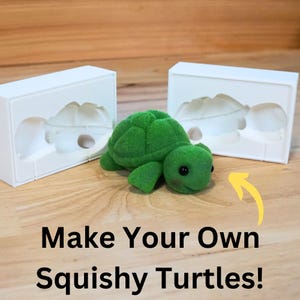 DIY Squishy Turtle Mold | 2-Part Mold for Making Kawaii Squishy, Taba Squishies, Fidget Toys | Easy to Use | Great for DIY & Crafts