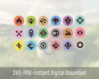 Poke SNAP Type SVG Bundle | Poke Type Party Files | Poke Type Laser Cut Files | Video Game Type Birthday | Instant Download