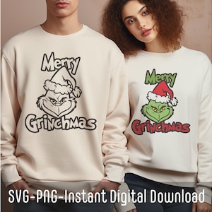 The Grinch Who Stole h Inspired SVG Bundle | Grinch Shirt SVG | Grinch Cricut SVG File | Grinch Hoodie png | Instant Download
