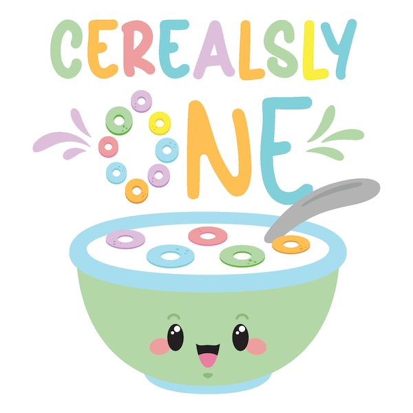 Cerealsly One SVG | Lucky Charms SVG | Breakfast Cereal SVG for Cricut | First Birthday svg