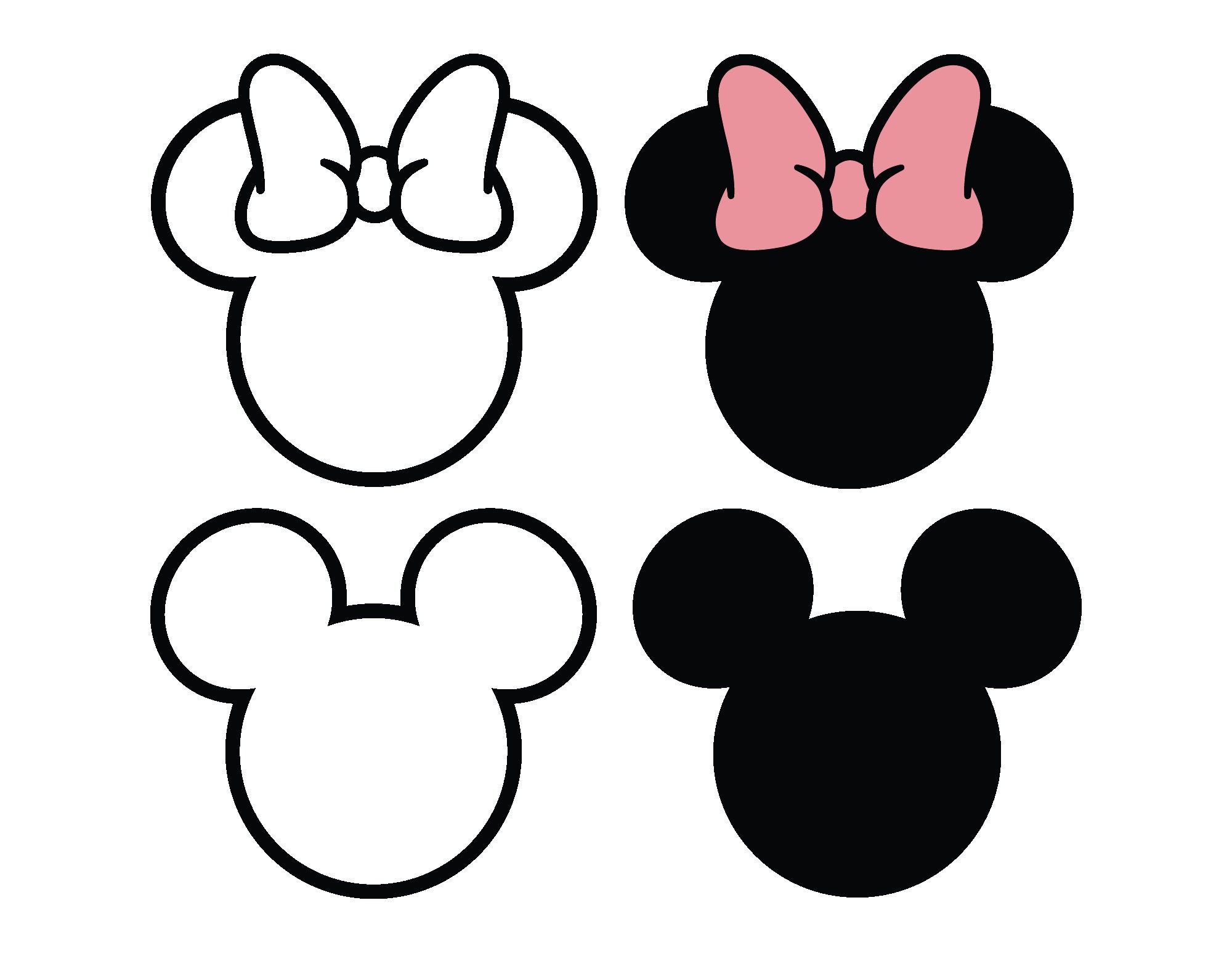 Mickey Mouse Svg Silhouette Vector Files Freepatterns - vrogue.co