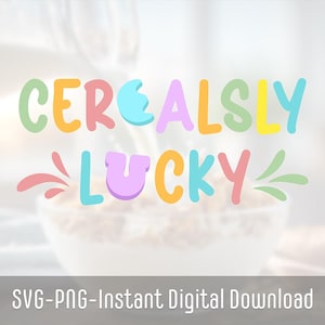 Cerealsly One SVG | Lucky Charms SVG | Breakfast Cereal SVG for Cricut | First Birthday svg