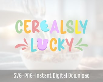Getreide eine SVG | Glücksbringer SVG | Frühstücks-Müsli SVG für Cricut | Erster Geburtstag svg