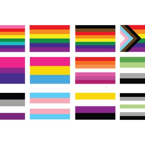 Lot de 12 drapeaux de la fierté svg | Bachelorette lesbienne SVG | Drapeau imprimable LGBTQ+ | T-shirt SVG du Mois de la fierté | Lot imprimable Gay Pride