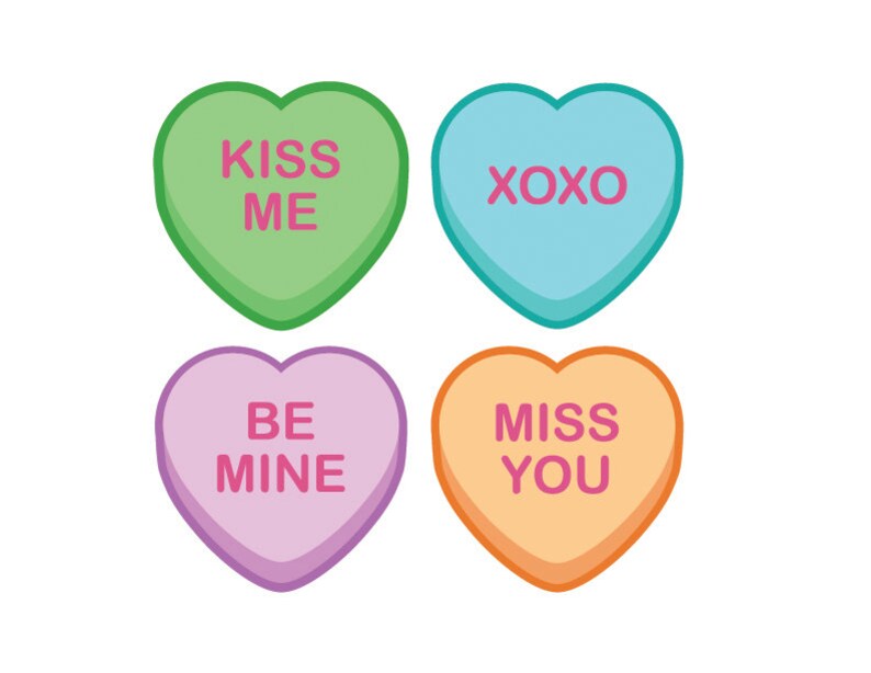 24 Conversation Heart SVG Bundle Valentines SVG Files - Etsy