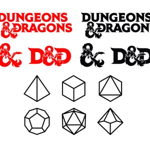 Polyhedral Dice Set SVG |  Dungeons & Dragons SVG Bundle | DnD Party Files | RPG Laser Cut Files | Instant Download