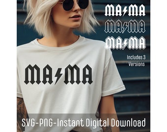Mama SVG PNG | acdc mama Inspired Logo | MILF svg Logo