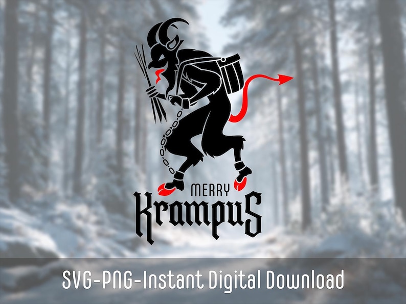 Merry Krampus SVG | Christmas SVG Files | Krampus Tshirt | Christmas T-shirt SVG | German Christmas Market | Instant Download image 1