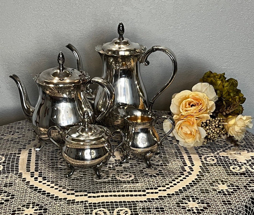 Newport Silver Plate Tea Set 4 Pcs. - Etsy