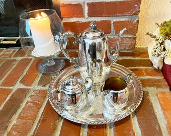 Silver Plate tea set 4 pcs from Rogers