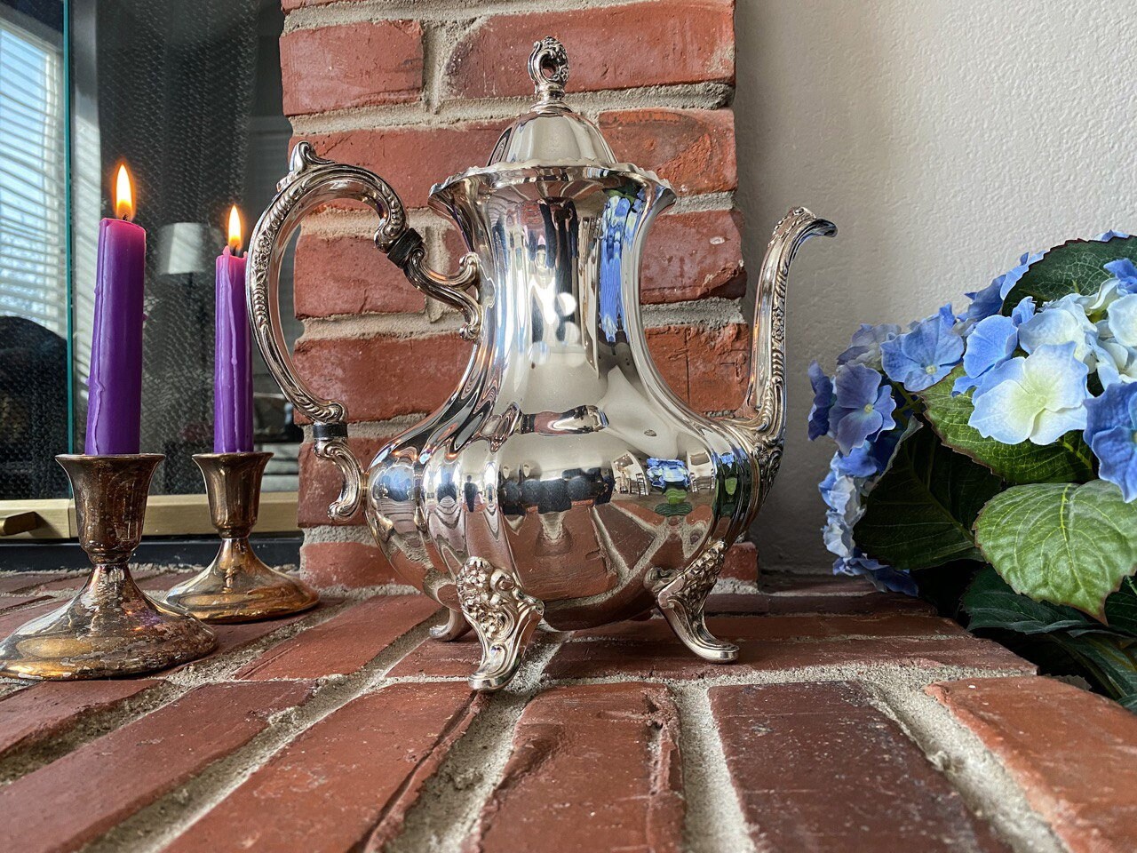 EPCA Silver Plate Footed Teapot Etsy