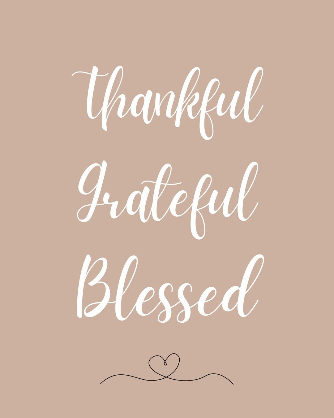 Thankful Grateful Blessed Printable - Etsy