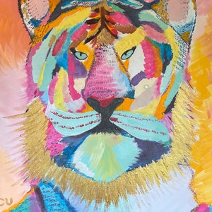 Bunte Tiger Malerei Print
