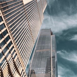 Arte mural del rascacielos Hudson Yards de Nueva York / Fotografía de arquitectura moderna / Descarga de paisaje urbano digital