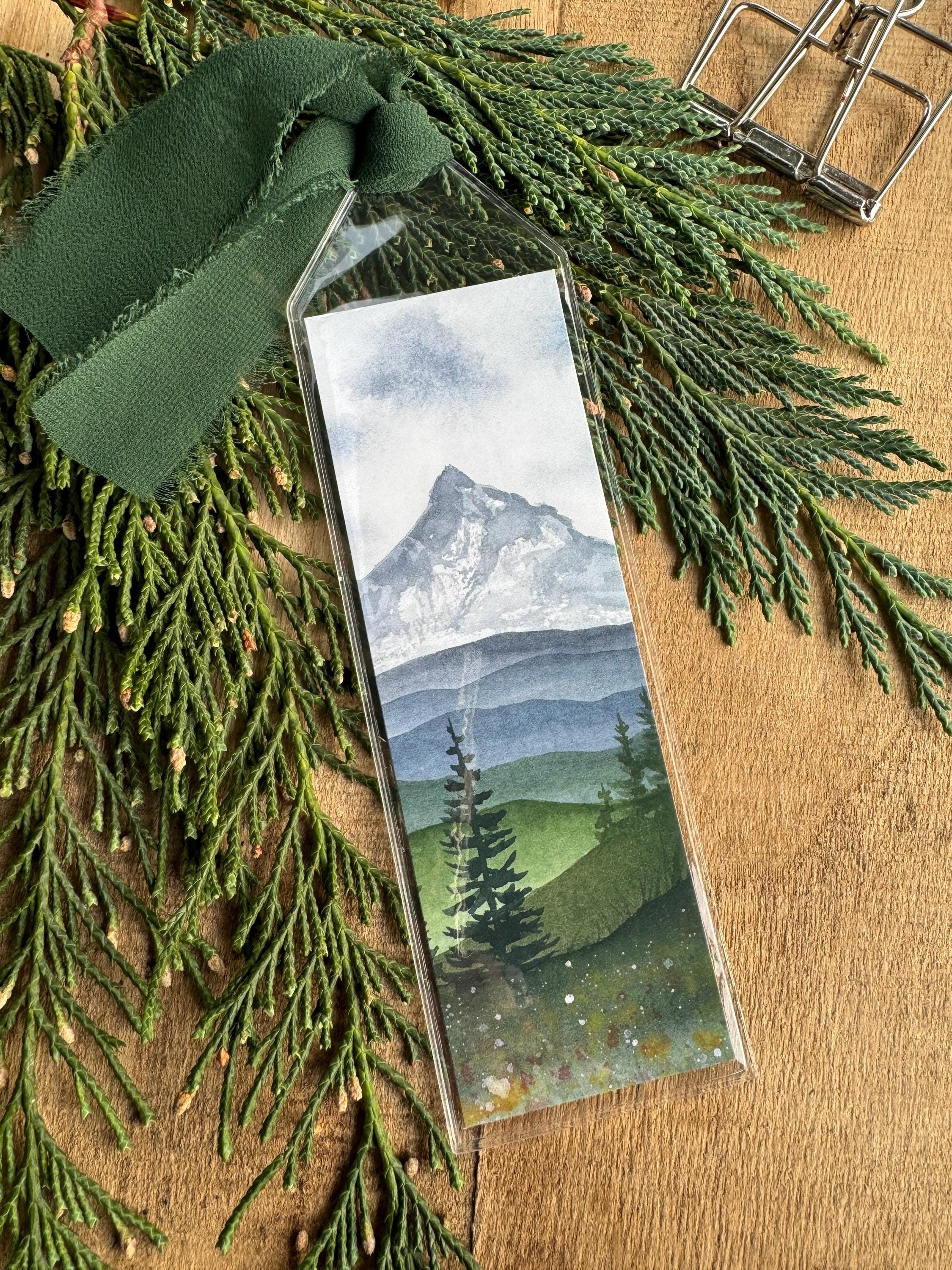 Mountain Layers and Trees Bookmark, Unique Gift, Handmade, for Book ...