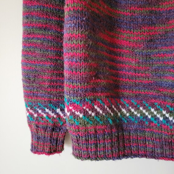 Retro Nordic Fair Isle Geometric Pattern Crew Neck Pullover Christmas Sweater