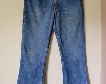 vintage Levi's 70s Orange Tab Bell Bottom Boot Cut Denim Jeans Taille 33