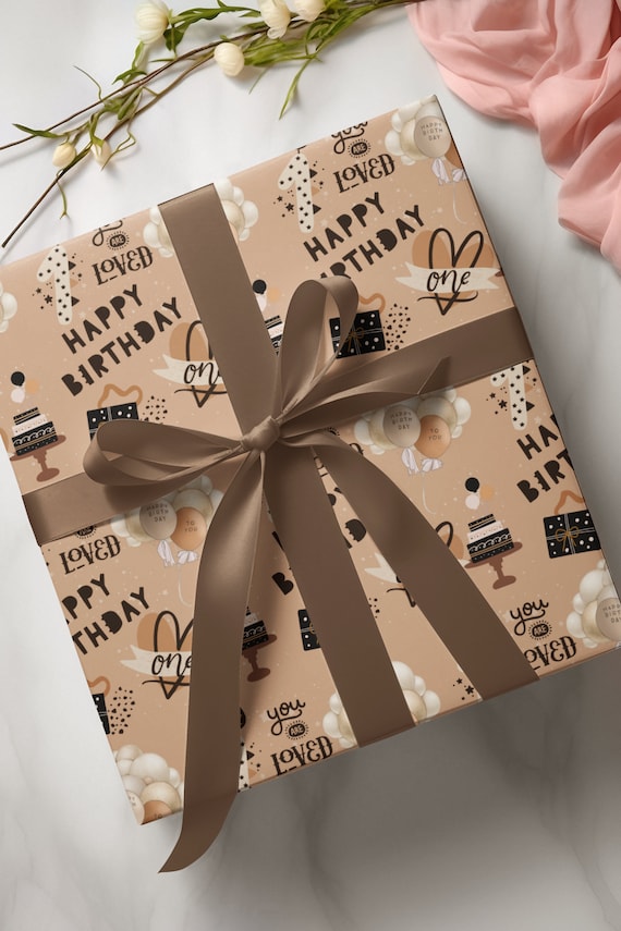 Neutral 1st Birthday, First Birthday Party, Neutral Wrapping Paper