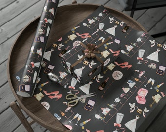 Bruiloft cadeaupapier, verlovingsfeest inpakpapier, bruids cadeaupapier, vrouw inpakpapier, bruidsdouche
