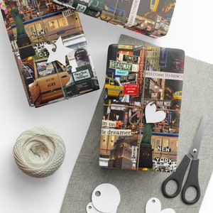 Nyc giftwrap, New York City birthday, nyc wrapping paper