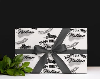 Gift Wrap Papers, Motorcycle Theme, Birthday Wrapping Paper, Car Lover, Giftwrap, Bike Rider, Gift Wrap, Motorcycle Giftwrap, Wrapping