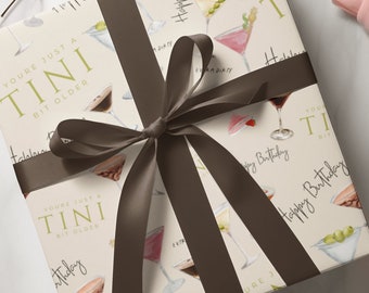 martini-cadeaupapier, verjaardagsmartini, inpakpapier, verjaardag, 21e verjaardag, cadeaupapier, liefdesmartini's, extra vuile martini, espressomartini