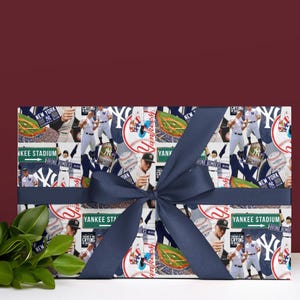 Gift Wrap Papers, Yankees Fan, Baseball Theme, NY Yankee, Custom Giftwrap, Wrapping Paper, Giftwrap