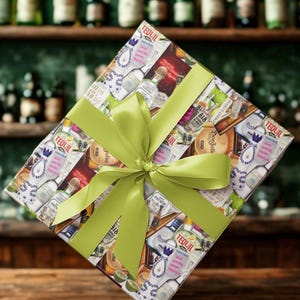 Wrapping Paper, Tequila Lover Gift, Birthday Present, Giftwrap, Tequila Theme, Wrapping Sheets, Gift Packaging