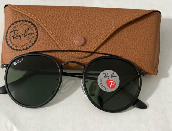 Ray-Ban Black Round Sunglasses with Brown Case Ray-Ban Gold Round Vintage Sunglasses for sale | eBay main image 4