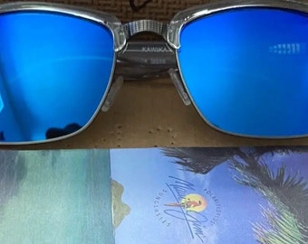 New Maui Jim Kawika Polarized Sunglasses B257-05CR Crystal/Blue Hawaii Glass