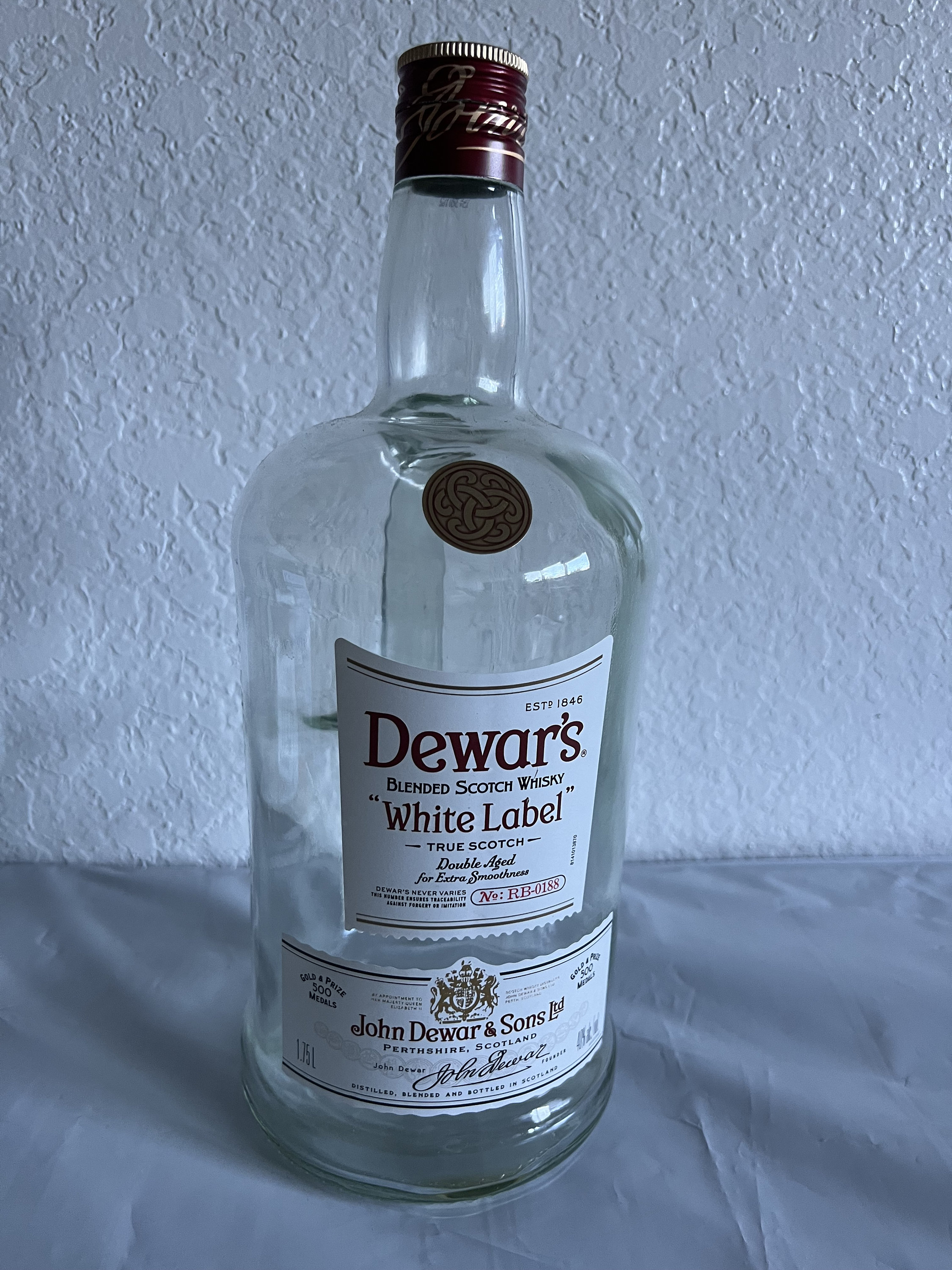 Dewar`s White Label 空瓶 Dewars Scotch White Label Bottle - Etsy