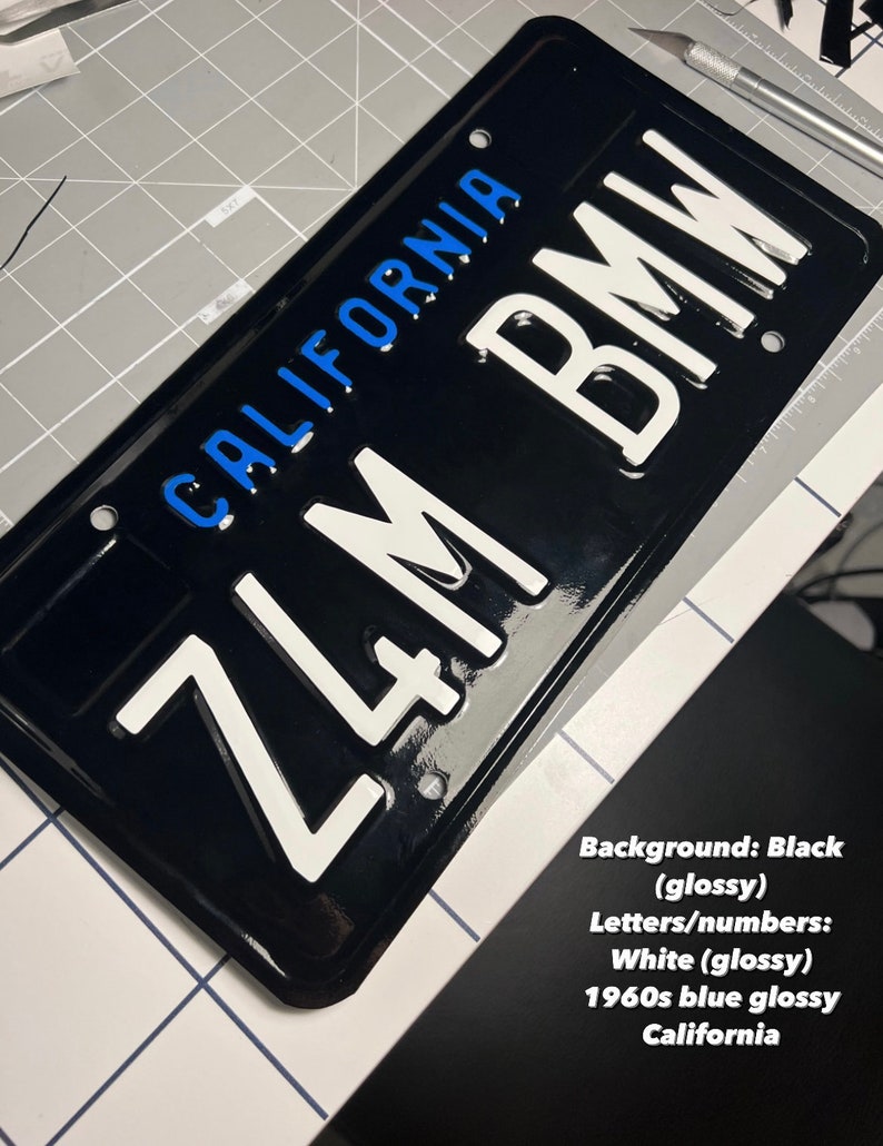 California License Plate Vinyl Wrap Kit Custom License Plate Etsy